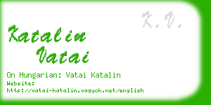 katalin vatai business card